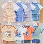 (smirks) DOKMA cotton set short sleeve size 6-9m to 2-3y baby boy clothes set