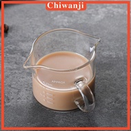 [Chiwanji] Glass Measuring Cup Double Spouts Espresso Cup Drinkware for Coffee Bar
