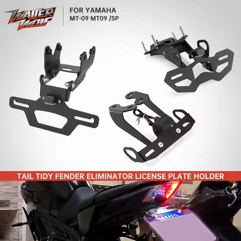 MT09 Licence Frame Holder LED Light For Yamaha MT-09 MT 09 /SP Y-AMT 2017-2025 Tail Tidy Fender Elim