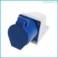 YIN 32 Amp 3pin Industrial Socket 220V-250Volt Weatherproof IP44 Waterproof 2P+E 32A