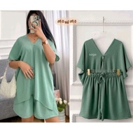 Nagita Oneset/cringkle airflow hotpants/cringkle short suit/cringkle suit