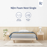 Nệm Foam Cao Cấp Nest Ru9 15cm | Màu Xám | 2 Lớp Foam Nâng Đỡ | Bao Gồm 6 Kích Thước