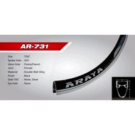 Rims Velg Rim 700c Araya AR731 32H Black and CNC AR-731