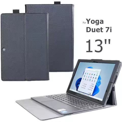 Keyboard Case for Lenovo Yoga Duet 7i 13'' 13IML05 Tablet Cover Pu Leather for Lenovo Yoga Duet IML 