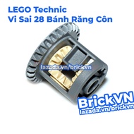 LEGO Technic Bộ Vi Sai 28 Bánh Răng Côn Xám Đậm 4525184 + 3 Bánh Răng Côn 12 Răng Vàng Cát 4565452