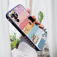 Jizetin เคสสำหรับ OPPO Reno6 Z 5G Reno 6 Z 5G Reno5 Reno 5 5G เคส HP การ์ตูน Multicolor Nowara Shnnosuke Crayon Shin-Chan ด้านข้างเคสโทรศัพท์ออกแบบขอบสี่เหลี่ยมรูปแบบซิลิโคนเหลวปลอกคลุมทั้งหมดกรณีกล้อง