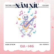 Simple Waterproof Guitar Tattoo Sticker 63