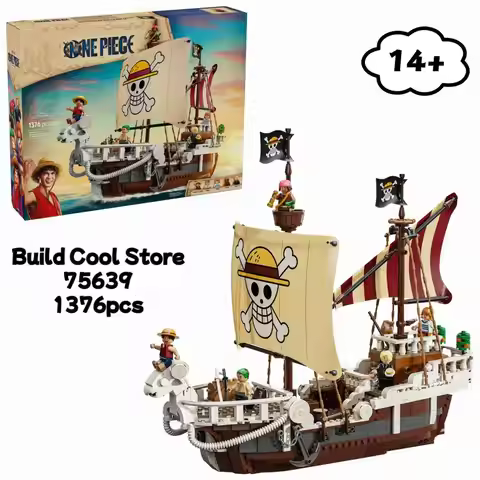 MINISO 75639 One Piece Thousand Sunny Ship Character Model Scale Christmas and Halloween Gifts ...