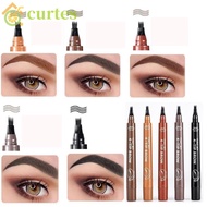 CURTES Liquid Eyebrow Pen, Waterproof Natural Four Claw Eyebrow Pen, Micro Fork Sweat-Proof Long Lasting Non-Fading 3 D Eyebrow Cosmetic Tool Makeup Tools