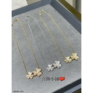 New Necklace Casual S Sterling Silver Clover Full Diamond Necklace Short Necklace Choker Necklace Wo
