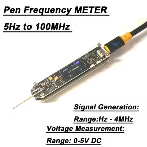 5Hz TO 100MHz Pen Probe Frequency METER Digital PWM 1Hz-4MHz Frequency Signal Generator 5V Voltmeter