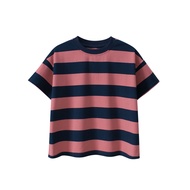 GRRRR Children's Clothing Boys Short-Sleeved T-Shirt Medium Big Children Striped Bottoming Shirt Chi