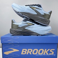 RL6K Brooks Launch 11 Comfortable Anti-Slip Wear-Resistant Low-Top Running Shoes Light Blue Black MD