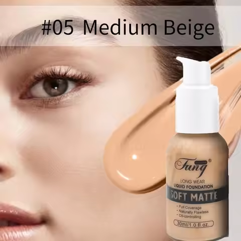 30ml SEPORA 6 Colors Matte Liquid Foundation Oil Control Waterproof Full Coverage Facial Natural Con