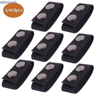 EBINLMY 1/4/8Pcs Belt Keeper  Double Snaps Sports Nylon Strap
