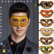 DAPHNE Male Half Face , Vintage Lightweight Men Masquerade , Costume Accessory Jazz  Venetian Party