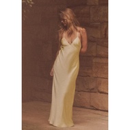 Light Yellow Sexy Back Dress