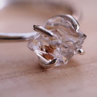 油膽水晶 閃靈鑽 石油水晶 赫基蒙 手工純銀戒指 國際圍約9號