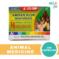 Arvet Chem Amoxicillin Trihydrate 500mg Capsule - For Animal Use Only (100 Capsules)