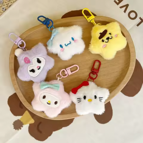 2026 New Cute Cartoon Little Star Jade Gui Plush Pendant Star KT Cat Black Rice Clothing Accessories