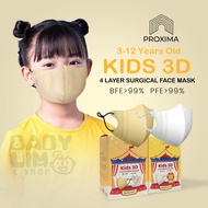 [MDA Certified] Proxima Kids 3D Surgical Medical Mask (20pcs/box) 4ply 3-12 Years Old