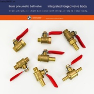 1 Point 2 Point 3 Point 4 Point Pneumatic Copper Ball Valve Pagoda Red Handle Small Ball Valve Small