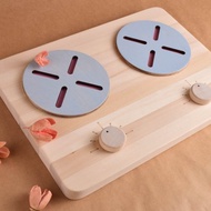 幼兒玩具廚房爐灶木製教育蒙特梭利玩具廚房玩具
