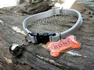 Kalung kucing custom nama akrilik resin