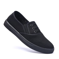 Black Cloth Shoes Sports Casual Men Casual Shoes Walking Shoes Hotel Work Shoes