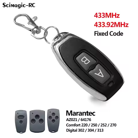 2CH 433.92MHz Cloning Remote For Marantec AZ021 64176 Comfort 220 250 252 270 Digital 302 304 313 Ga