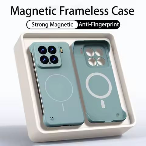 Frameless Magnetic Wireless Charging Phone Case For Xiaomi 15 Pro Ultra Xiaomi15Pro Xiaomi15Ultra 5G