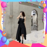 Black Party Swing Dress with Off-the-shoulder Design and Adjustable Belt - Cool Ng Personality 2-Wai