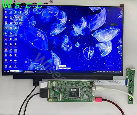Wisecoco 15.6 Inch 4K LCD Display 3840x2160 Touch Screen Laptop Raspberry Pi Gaming Panel Type-C Dri