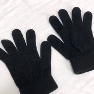 二手 黑色針織手套 女生款 秋冬 保暖 防寒 冬天 深色 黑色