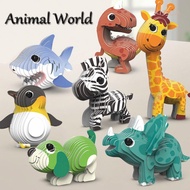 KISSCA 3D Paper Puzzle Animal Model Toy, Dinosaur Giraffe Animal 3D Paper Puzzle Toy, 3D Paper Puzzl