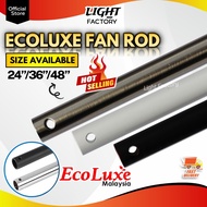 Original ECOLUXE Fan Rod Ceiling Fan Pipe Down Rod Ceiling Fan for Extend Use Black / White (Batang 