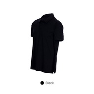 andar Men's Airy Fit Short Sleeve Polo Shirt Black
