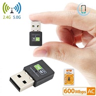 [AT] Free Driver USB Wifi Adapter 600Mbps Wi fi Adapter 5ghz Antenna USB Ethernet PC Wi-Fi Adapter L