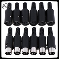 [8C11] DIN Plug Soet Connector 3/4/5/6/7/8 PIN Male/Female Chassis Cable Mount [8C]