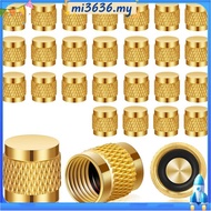 1/4inch Flare Cap, Round Brass HVAC Locking Caps, W/Neoprene O-Ring Seal AC Service HVAC Valve Caps,