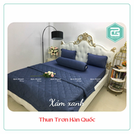 Bộ ga giường thun lạnh trơn 1 màu GIA PHÁT Bedding kích thước 2m 2m2 x 2m.