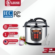 leuse Pressure Cooker Stainless Steel Pot  Rice Cooker (6L) Pressure Cooker Marble Coated Non-Stick Pot