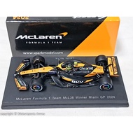 1: 64 Spark F1 2024 McLaren MCL38 4 Norris Miami First Win