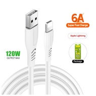 6A 120W Fast Charge Data Transfer Cable For Apple iphone