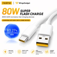 Realme 8A 80W SuperDart Fast Charging USB Type C Charger Cable Original