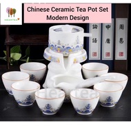 NEWEST CERAMIC CHINESE TEA POT SET NEW DESIGN / CERAMIC TEKO SET (9 IN 1) HOT