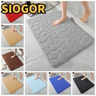 SIOGOR Bath Mat, Thickened Non-slip Bathroom Floor Mat, Soft Cobblestone Absorbent Shower Doormat