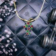 Nina Ricci 彩色琉璃葡萄項鍊—歐美古董首飾 Vintage Jewelry