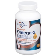 Omega-3 Extra Strength + Vitamin D3, Triglyceride Form, 1300 mg Omega-3, 600 DHA / 600 EPA, with 600