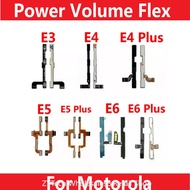 For Motorola Moto E3 E4 Plus E5 E6 Plus E6s Power On Off Button Volume Switch Control Flex Cable Rib